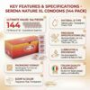Condoms-Serena-Nature-XL-key-features-and-specifications.jpg Serena Nature XL Condoms - 144 pack