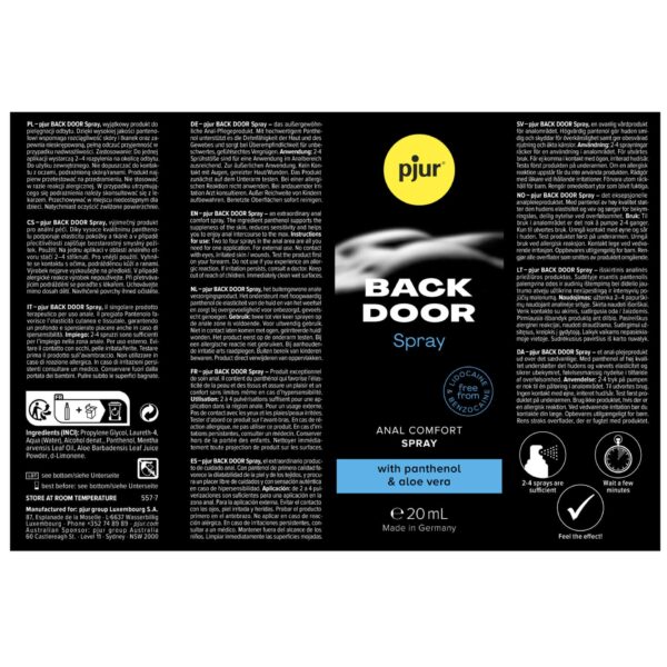Relaxing-Anal-Spray-Pjur-Back-Door-Box.jpg Relaxing Anal Spray | Pjur Back Door Spray - 20ml