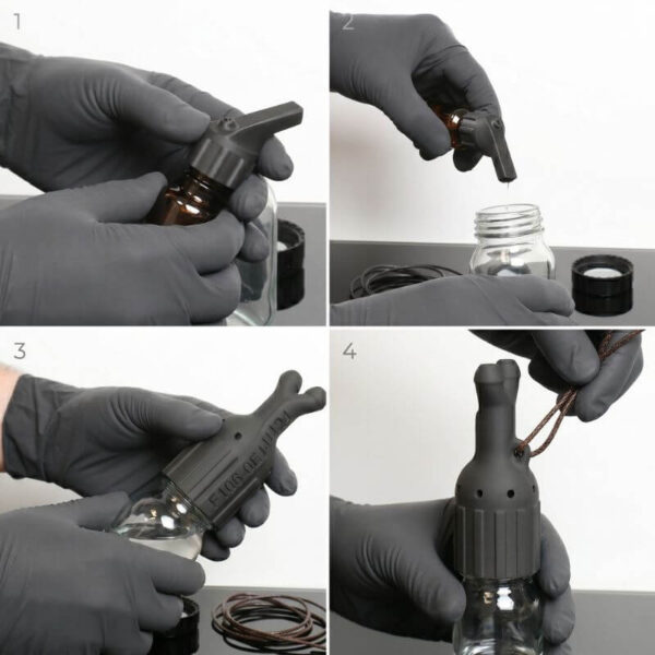 Titan Booster F106 Set – 100ml Glass Bottle, Flow Control & Leather Strap