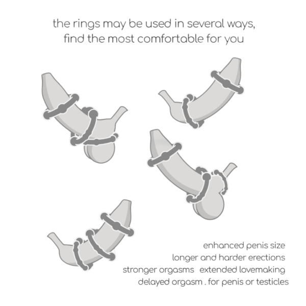 Triple Bead Cock Ring Set | Enhance Erection, Increase Stamina & Delay Ejaculation