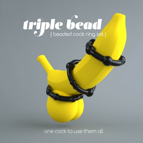 Triple Bead Cock Ring Set | Enhance Erection, Increase Stamina & Delay Ejaculation